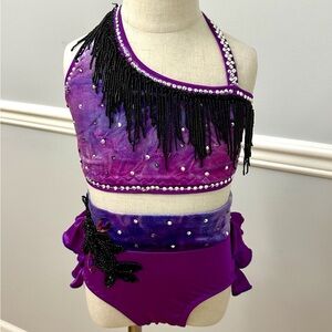 Purple and black jazz costume
